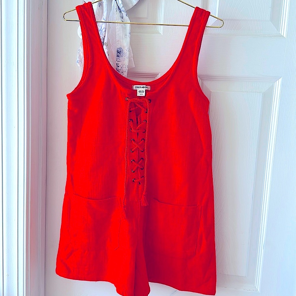 NWOT Billabong Groovy Orange romper